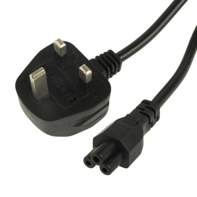 High Quality UK Style 3 Prong Laptop AC Power Cord length: 1.5m