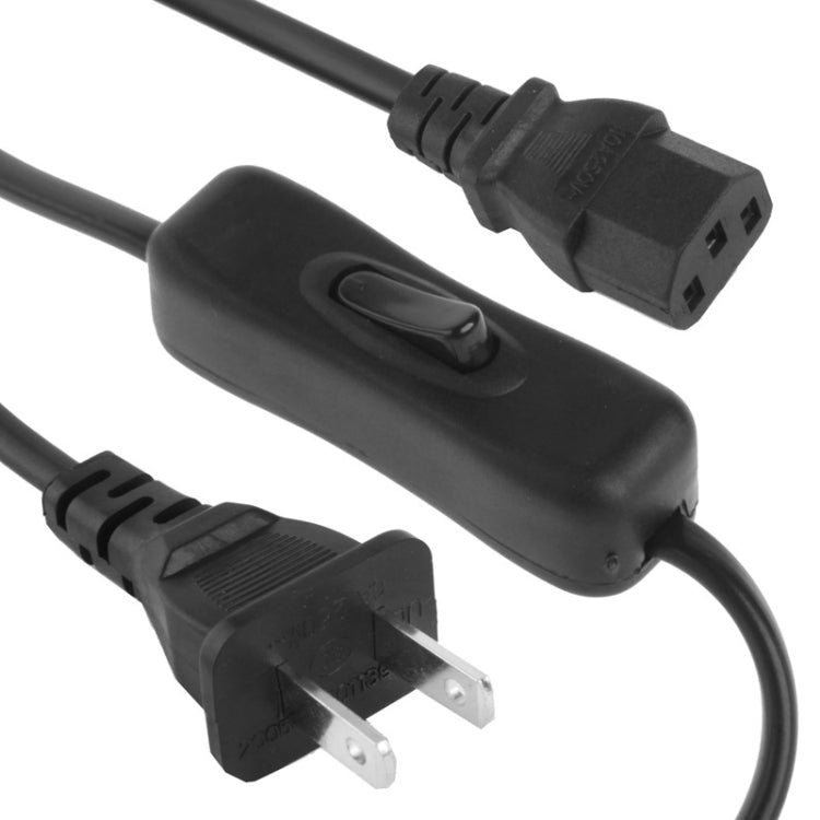 3-prong AC Power Cord with 304 switch Length: 1.2m (Black)