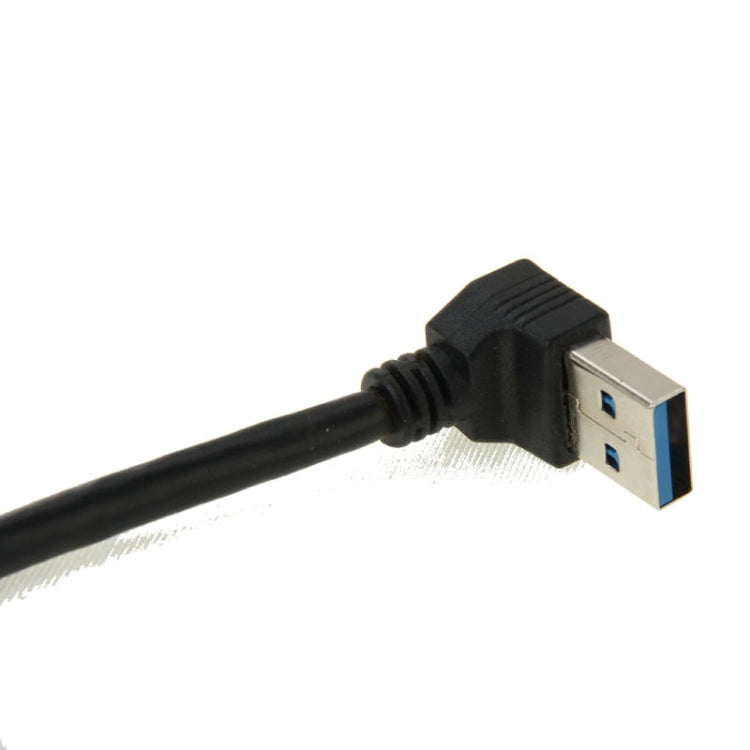 Cable de Datos USB 3.0 a Micro 3.0 de 90 grados para Galaxy Note III / N9000 longitud: 26 cm