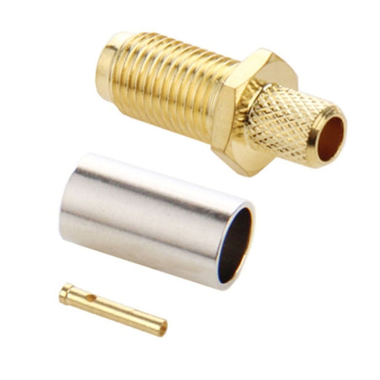 10pcs Gold Plated RP-SMA Female Crimp RF Connector Adapter For RG58/RG400/RG142/LMR195 Cable