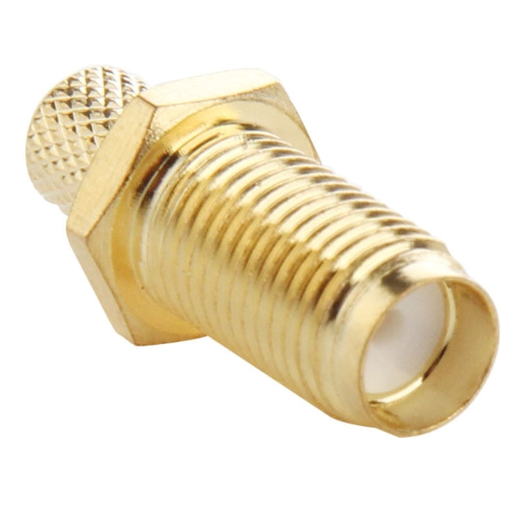 10pcs Gold Plated RP-SMA Female Crimp RF Connector Adapter For RG58/RG400/RG142/LMR195 Cable