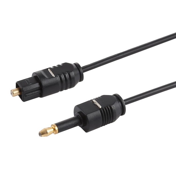 Longueur du câble audio optique numérique TOSLink mâle à mâle 3,5 mm : 0,8 m Diamètre extérieur : 2,2 mm (noir)