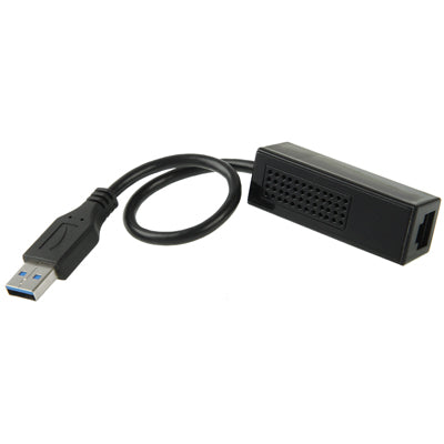 USB 3.0 10 / 100 / 1000 Mbps Ethernet Adapter for Laptops (Black)