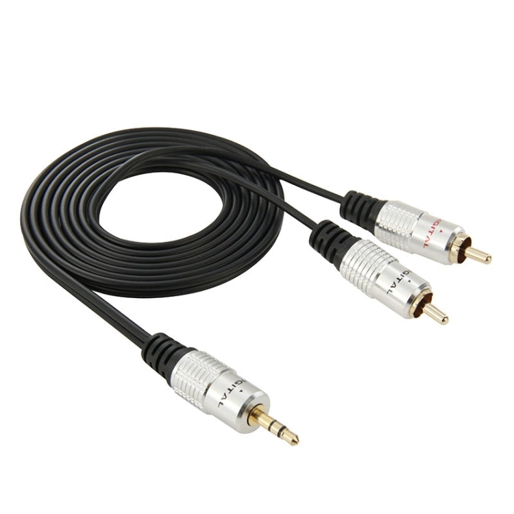 Audio cable 3.5 mm stereo jack to 2 RCA Male length: 1.5 m
