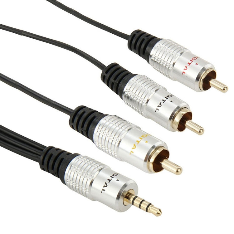 Audio cable 3.5 mm stereo jack to 3 RCA Male length: 1.5 m