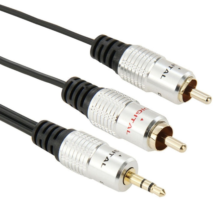Audio cable 3.5 mm stereo jack to 2 RCA Male length: 3 m
