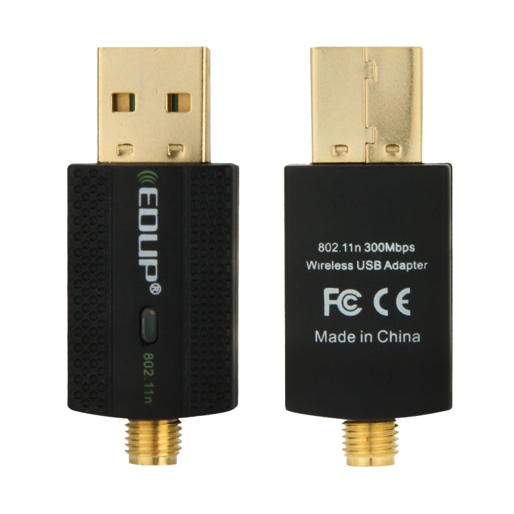 EDUP EP-N1581 Mini USB Wifi 802.11n/g/b 300Mbps 2.4GHz Wireless Adapter External Antenna