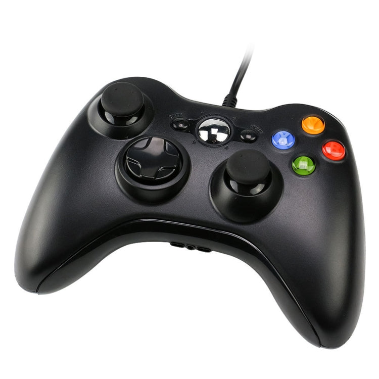 USB 2.0 Wired Controller Gamepad For Xbox 360 Plug and Play Cable Length: 2.5m (Black)