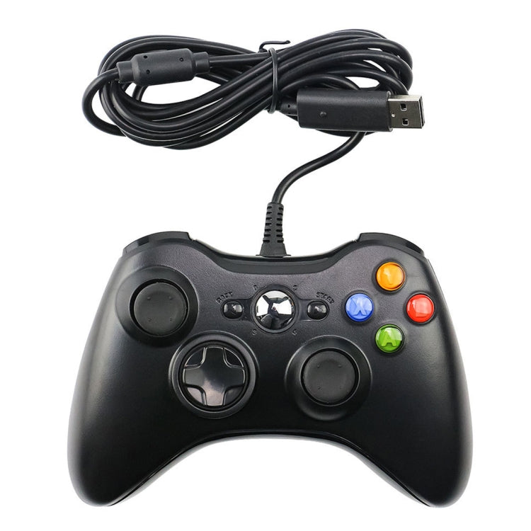 Manette de jeu filaire USB 2.0 pour Xbox 360 Plug and Play Longueur du câble : 2,5 m (noir)