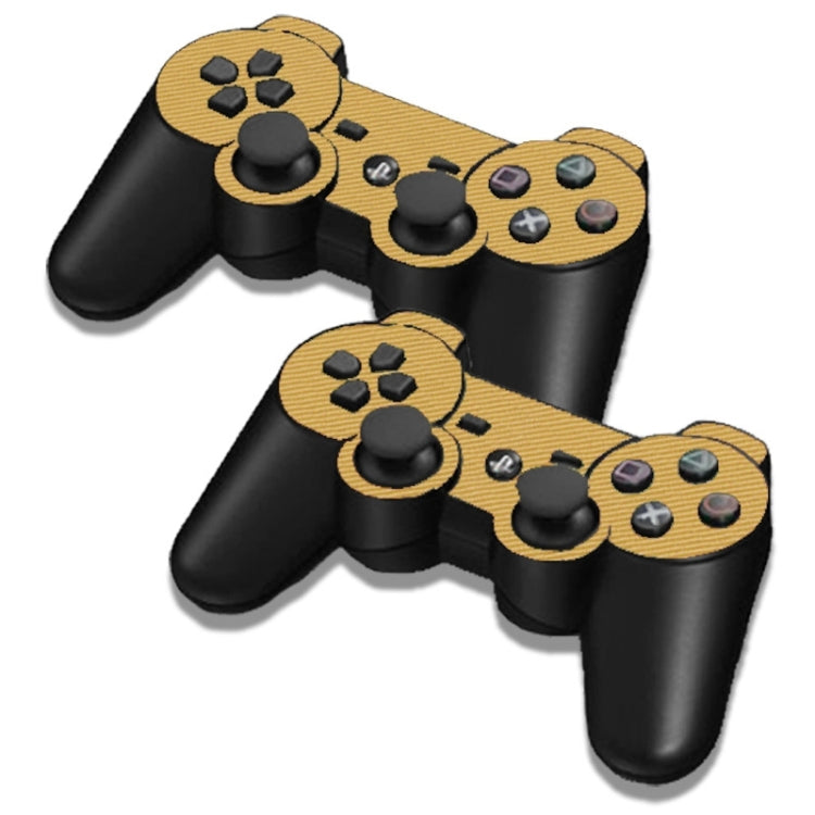 Adhesivos con textura de fibra de carbono Para Consola de Juegos PS3 (dorado)