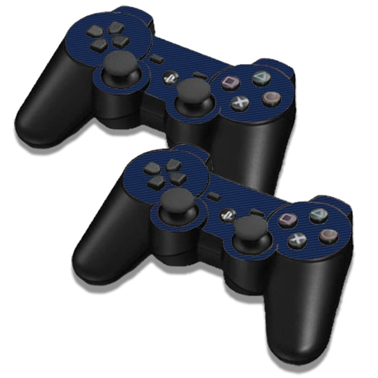 Peaux de texture en fibre de carbone pour console de jeu PS3 (bleu foncé)
