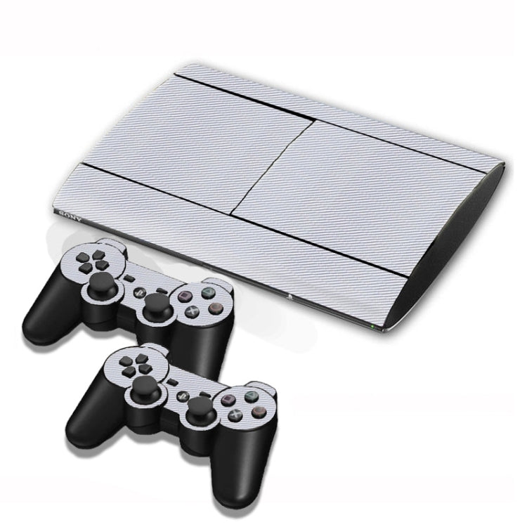 Carbon Fiber Texture Skins For PS3 Game Console (Grey)