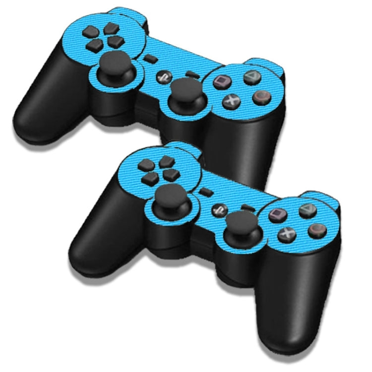 Peaux de texture en fibre de carbone pour console de jeu PS3 (bleu)