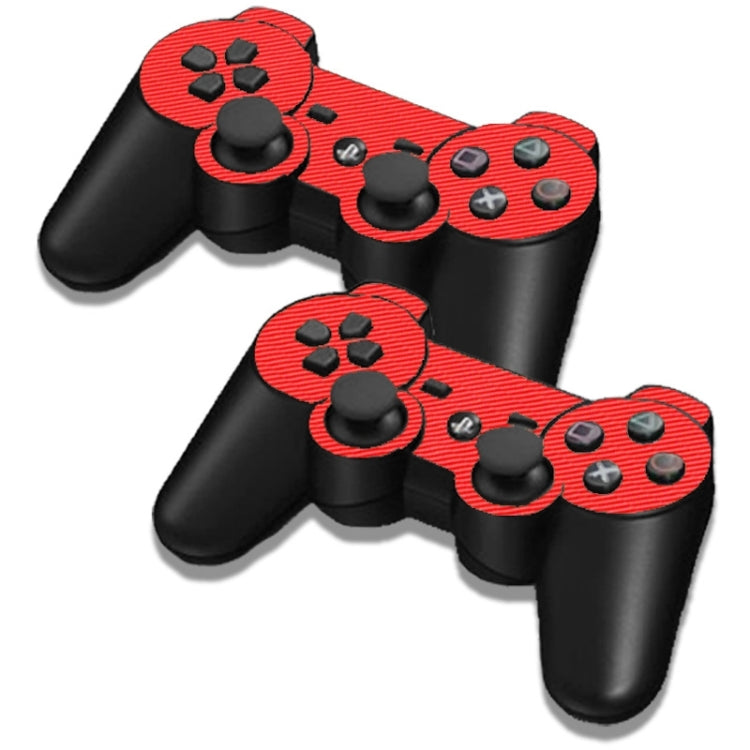 Adhesivos con textura de fibra de carbono Para Consola de Juegos PS3 (Rojo)
