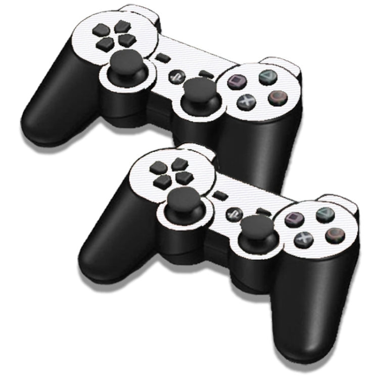 Peaux de texture en fibre de carbone pour console de jeu PS3 (blanc)