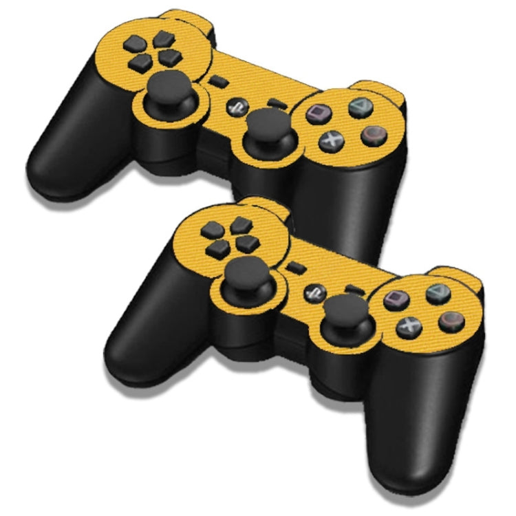 Peaux de texture en fibre de carbone pour console de jeu PS3 (jaune)