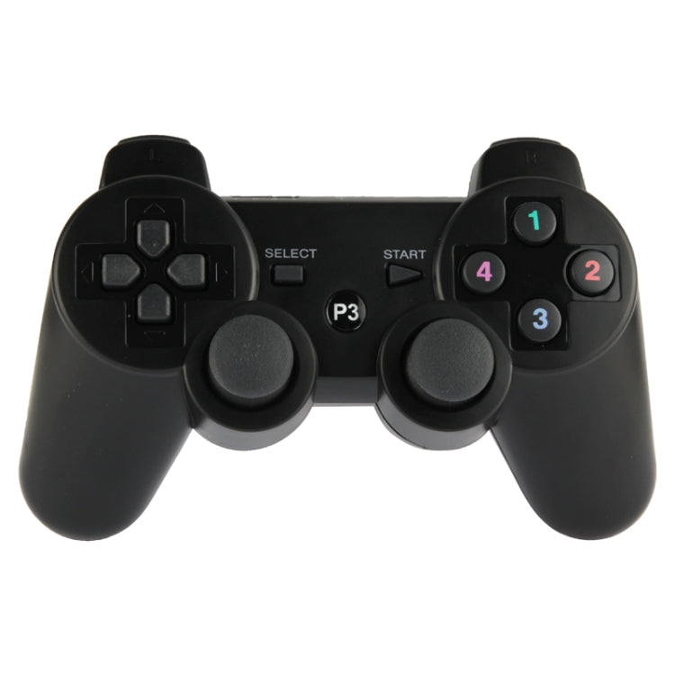 Controlador Inalámbrico Double Shock III Manette Sans Fil Double Shock III Para Sony PS3 tiene acción de vibración (con logotipo) (Negro)