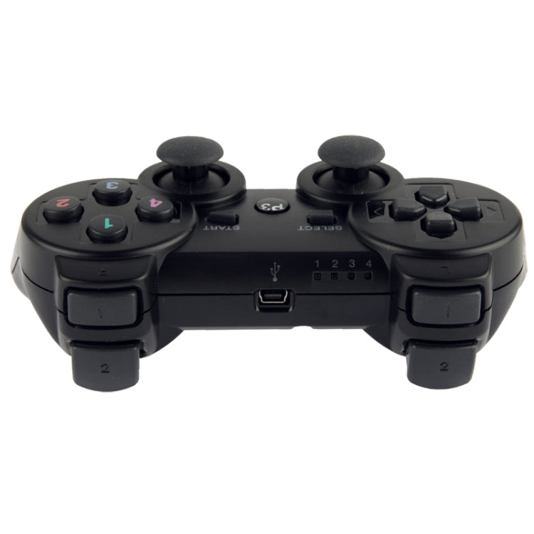 Controlador Inalámbrico Double Shock III Manette Sans Fil Double Shock III Para Sony PS3 tiene acción de vibración (con logotipo) (Negro)