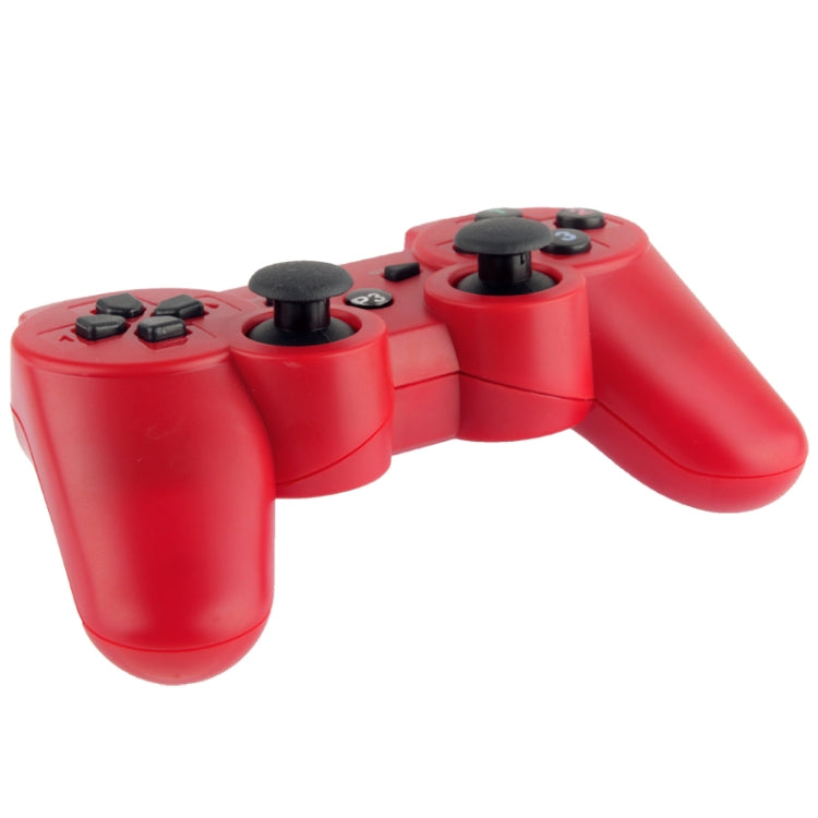 Controlador Inalámbrico Double Shock III Manette Sans Fil Double Shock III Para Sony PS3 tiene acción de vibración (con logotipo) (Rojo)
