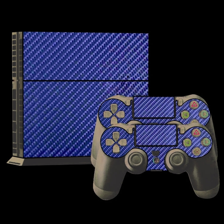 Peaux de texture en fibre de carbone pour console de jeu PS4 (jaune)