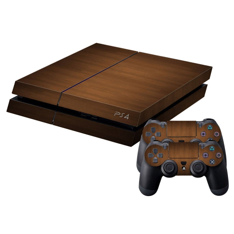 Autocollant de peau de couverture de modèle en bois pour la console de jeu PS4