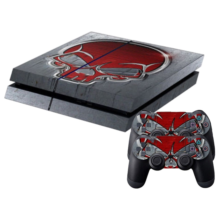 Skull Pattern Cover Skin Sticker For PS4 Game Console