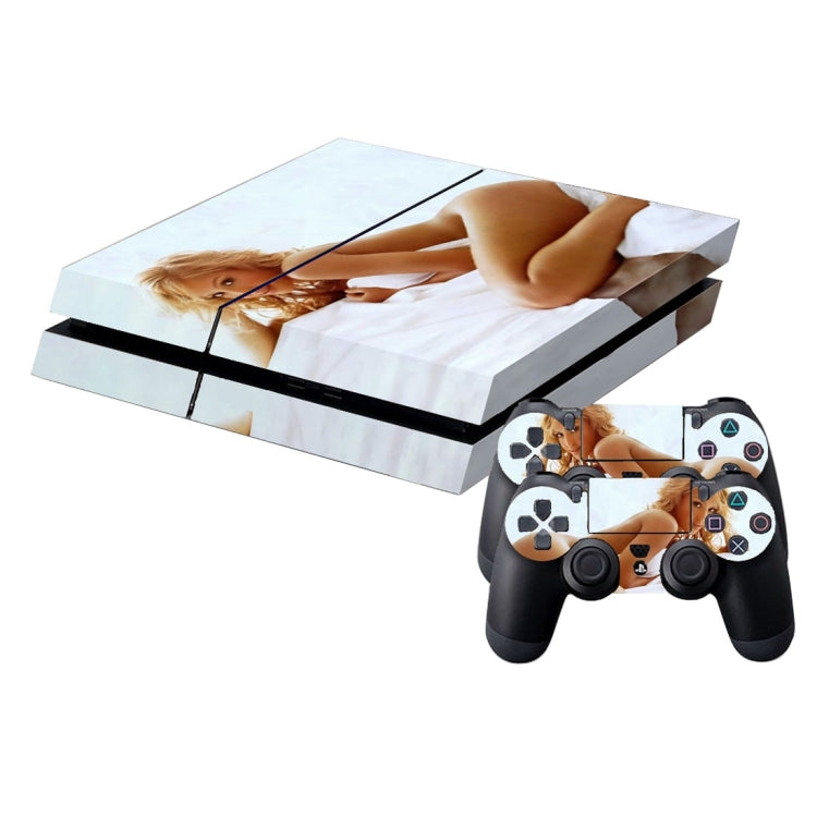 Autocollant de peau de couverture d'autocollant de peau de modèle de dame sexy pour la console de jeu PS4