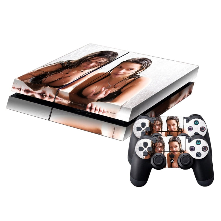 Sexy Ladies Pattern Protective Skin Sticker Cover Skin Sticker For PS4 Game Console