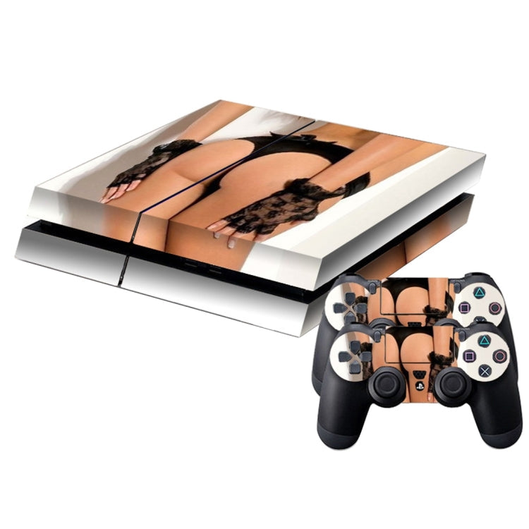 Sexy Lady Pattern Protective Skin Sticker Cover Skin Sticker For PS4 Game Console