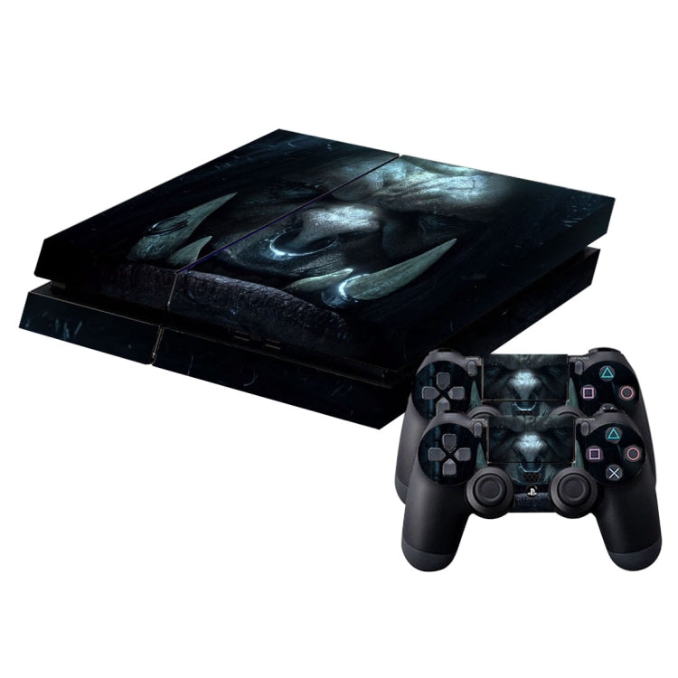 Monster Pattern Cover Skin Protective Sticker For PS4 Game Console