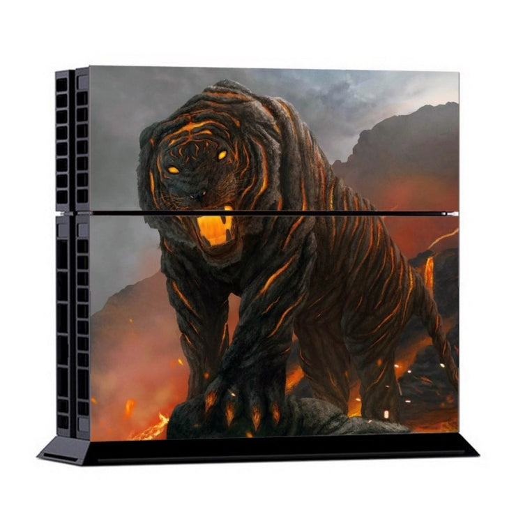 Autocollant protecteur de peau de couverture de modèle de tigre pour la console de jeu PS4