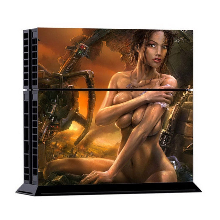 Autocollant de peau de couverture d'autocollant de peau de modèle de dame sexy pour la console de jeu PS4