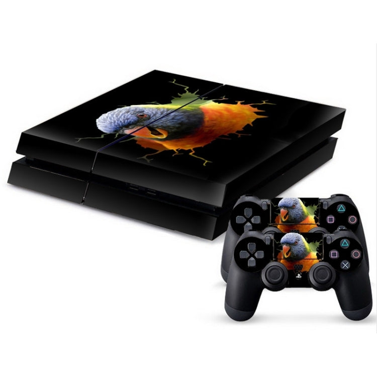 3D Bird Pattern Cover Skin Protective Sticker For PS4 Game Console