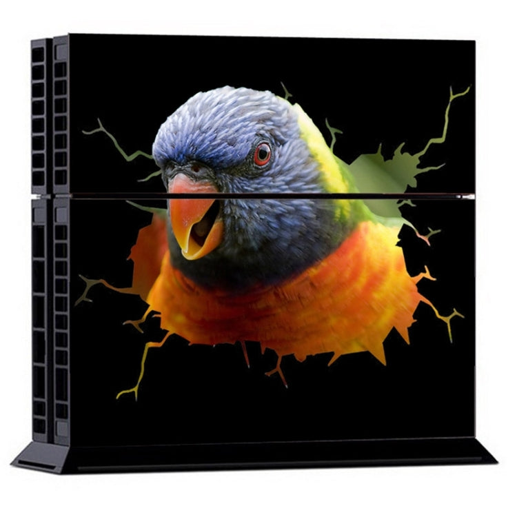 3D Bird Pattern Cover Skin Protective Sticker For PS4 Game Console