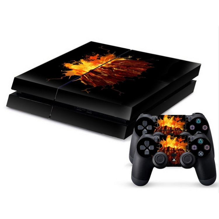 3D Volcano Pattern Cover Skin Protective Sticker For PS4 Game Console