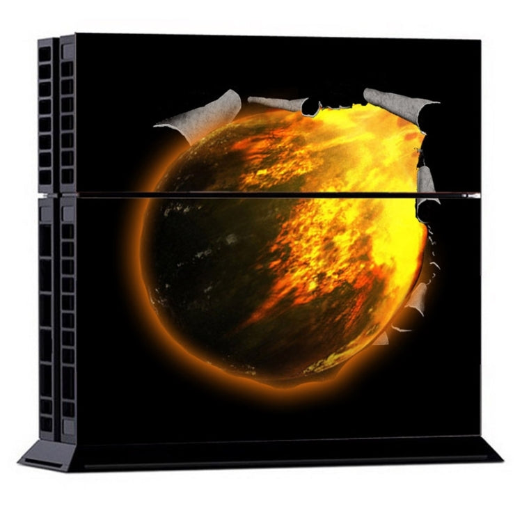 Etiqueta engomada Protectora de la Piel de la Cubierta del patrón de la bola de fuego 3D Para la Consola de Juegos PS4