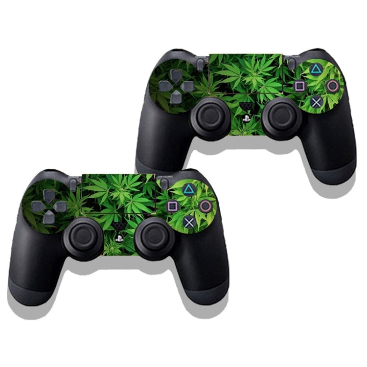 Autocollant de peau de couverture de motif de feuilles vertes pour la console de jeu PS4