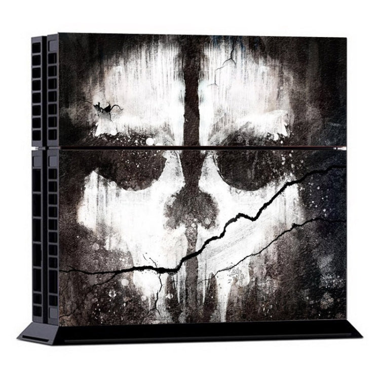 Autocollant de peau de couverture d'autocollant de peau de motif de crâne pour la console de jeu PS4