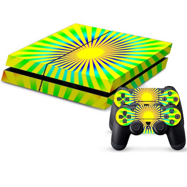 Autocollant de peau de couverture de motif de lumière du soleil pour la console de jeu PS4