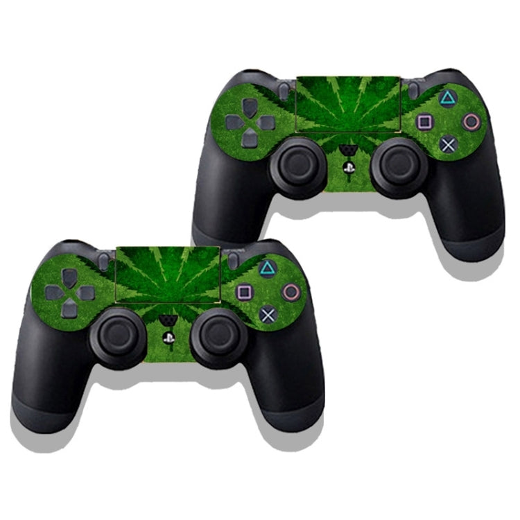 Autocollant de peau de couverture de motif de feuille verte pour la console de jeu PS4