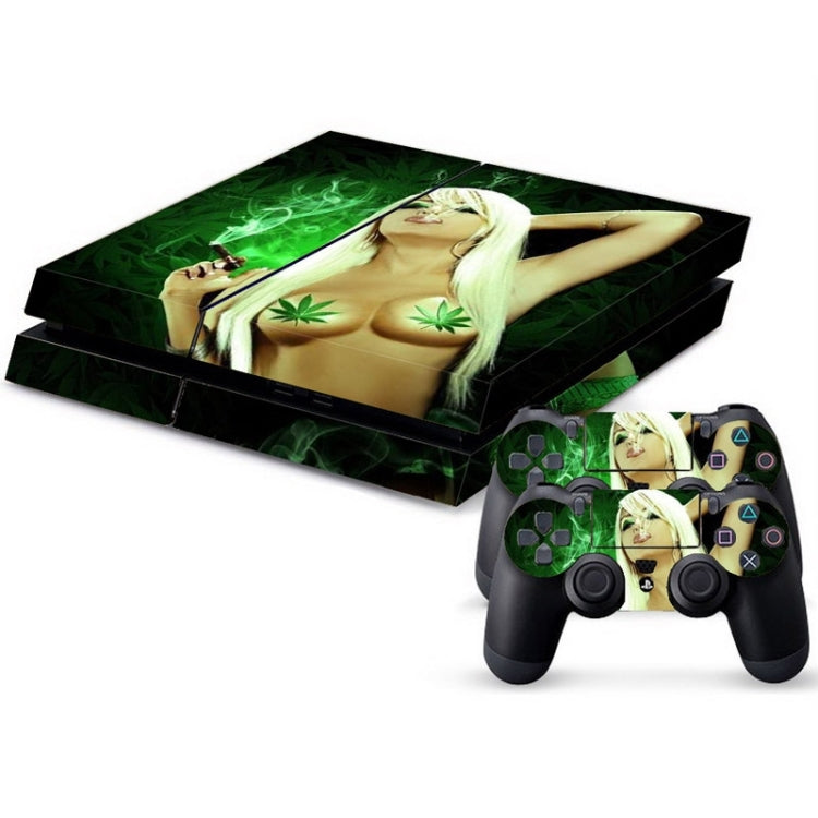 Sexy girl pattern Cover Skin Protective Sticker For PS4 Game Console