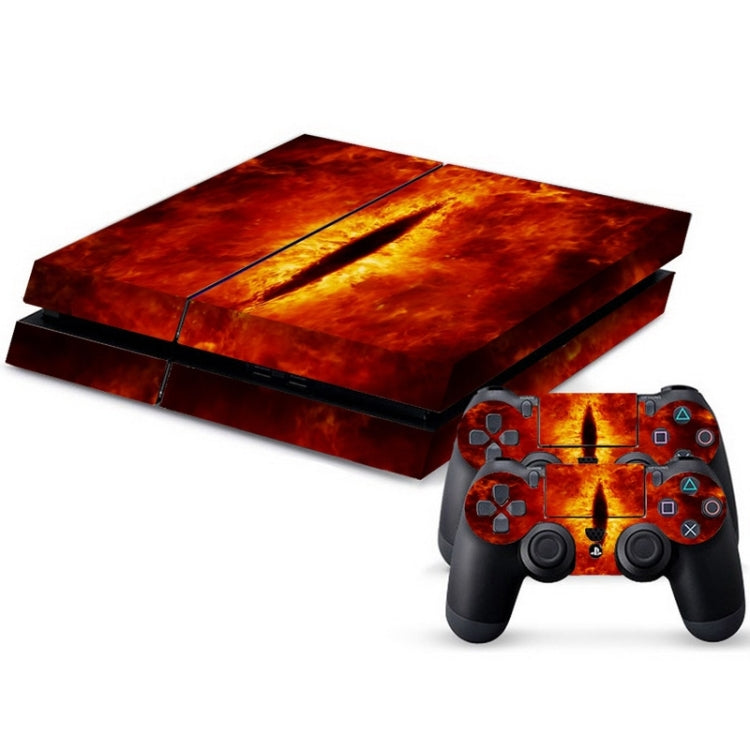 raging fire pattern Cover Skin Sticker For PS4 Game Console