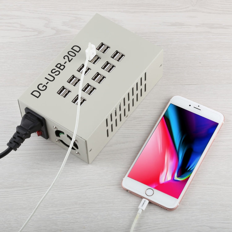 60W 12A 20 Ports USB Fast Charger Station Travel Desktop Charger Power Adapter