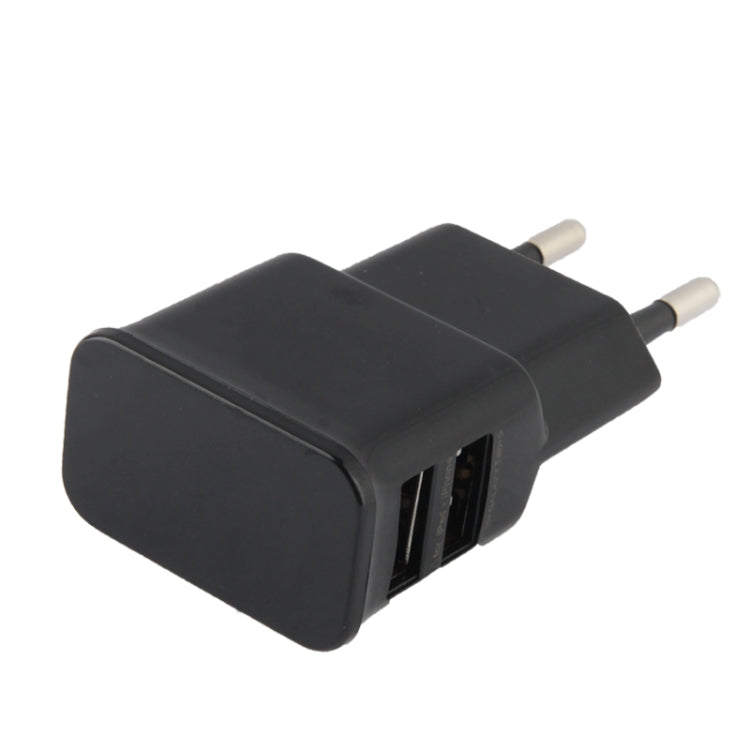 USB Wall Charger Full 2.1A Lidu without a Dual Output USB Outlet Travel Power Adapter Compatible with iPhone iPad Samsung Kindle Tablet and More EE Plug (Black)