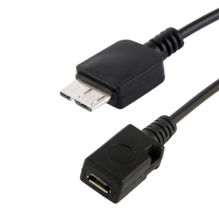 USB AF to Micro USB 3.0 + Micro USB 2.0 Cable for Galaxy Note III / N9000 Length: 20 cm (Black)