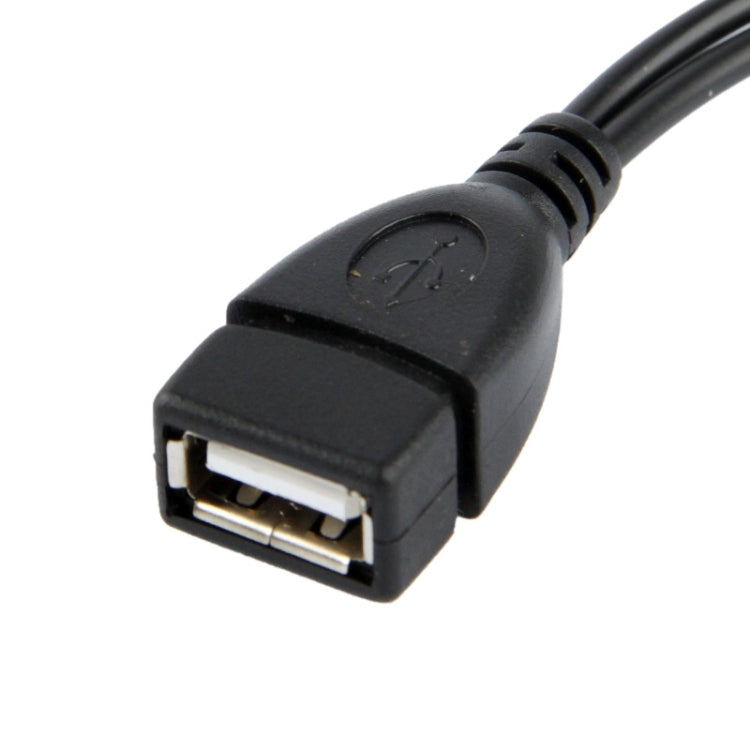 Câble USB AF vers Micro USB 3.0 + Micro USB 2.0 pour Galaxy Note III / N9000 Longueur : 20 cm (Noir)