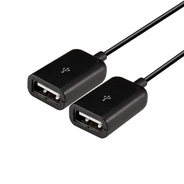 Cable Micro USB OTG de Puertos Dobles de 20 cm Para Galaxy S6 y S6 edge / S5 / S4 Note 4 tabletas (Negro)