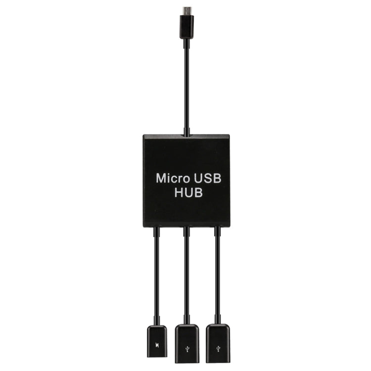 Câble micro USB vers 2 ports USB OTG HUB avec alimentation micro USB Longueur : 20 cm pour tablettes Galaxy S6 et S6 edge/S5/S4 Note 4 (Noir)