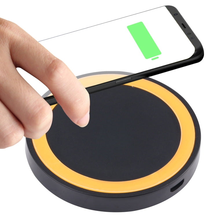 Pad de Carga Inalámbrica estándar QI para iPhone y Samsung / Nokia / HTC y otros Teléfonos Móviles (Negro + Orange)
