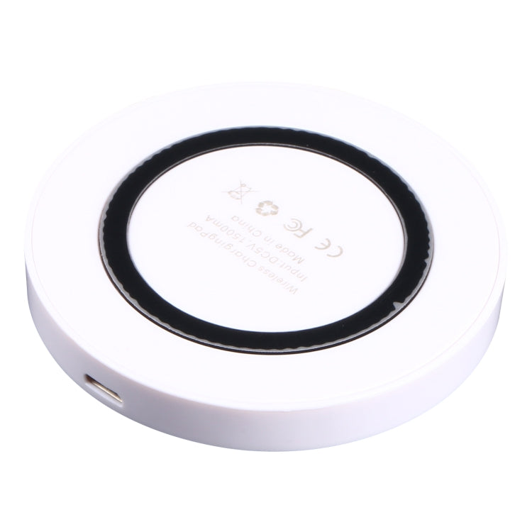 Universal Qi Standard Round Wireless Charging Pad (White + Black)